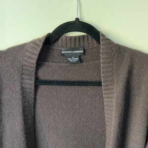 Sutton 100% Cashmere Dark Brown Cardigan